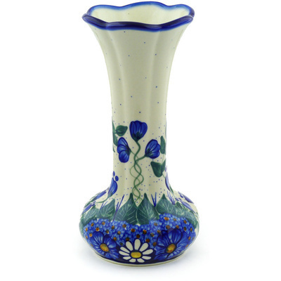 Polish Pottery Vase 13&quot; Daisy Spectacle