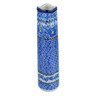 Polish Pottery Vase 13&quot; Fields Of Blue UNIKAT