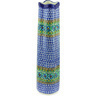 Polish Pottery Vase 13&quot; Mardi Gras UNIKAT