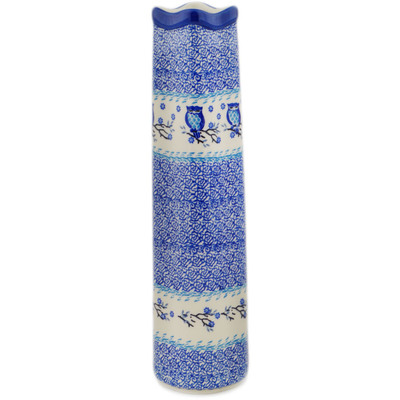 Polish Pottery Vase 13&quot; Owl Kingdom UNIKAT