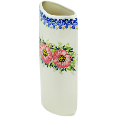 Polish Pottery Vase 13&quot; Soft Crown