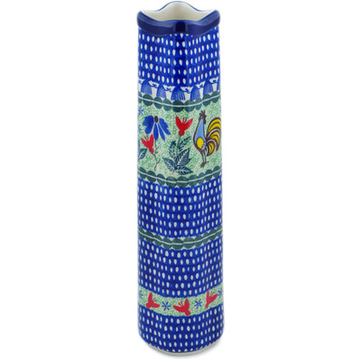 Polish Pottery Vase 13&quot; Spring Rooster UNIKAT