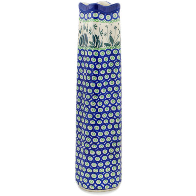Polish Pottery Vase 13&quot; Weeping Tulips UNIKAT