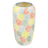 Polish Pottery Vase 14&quot; Pastel Garden UNIKAT