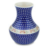 Polish Pottery Vase 14&quot; Sleigh Bells