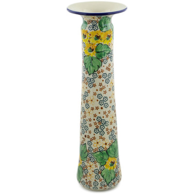 Polish Pottery Vase 15&quot; Country Sunflower UNIKAT