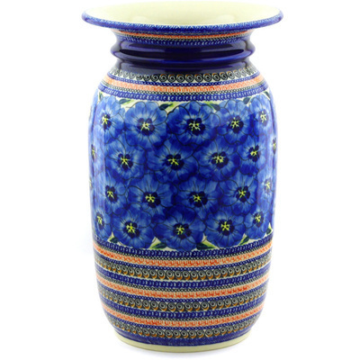 Polish Pottery Vase 15&quot; Regal Bouquet UNIKAT
