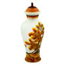 faience Vase 19&quot; Brown Tree