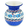 Polish Pottery Vase 4&quot; Blooming Blues