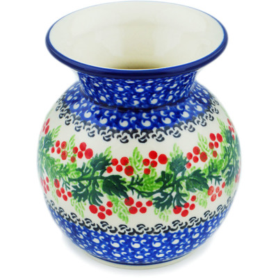 Polish Pottery Vase 4&quot; Blooming Rowan