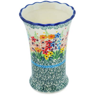 Polish Pottery Vase 4&quot; Colors Of The Wind UNIKAT