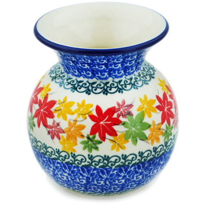 Polish Pottery Vase 4&quot; Fall Vibes