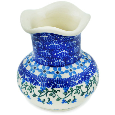 Polish Pottery Vase 4&quot; Floral Summer Wreath