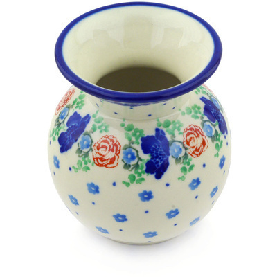 Polish Pottery Vase 4&quot; Flower Passion