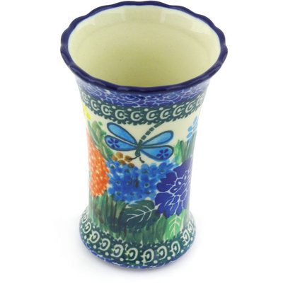 Polish Pottery Vase 4&quot; Garden Delight UNIKAT