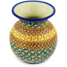 Polish Pottery Vase 4&quot; Grecian Sea