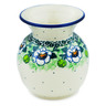 Polish Pottery Vase 4&quot; Green Flora