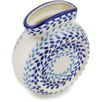 Polish Pottery Vase 4&quot; Half And Half