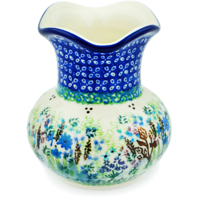 Polish Pottery Vase 4&quot; Lavender Meadow UNIKAT