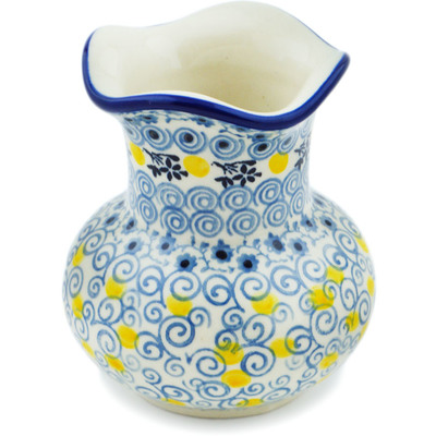 Polish Pottery Vase 4&quot; Lemon Season