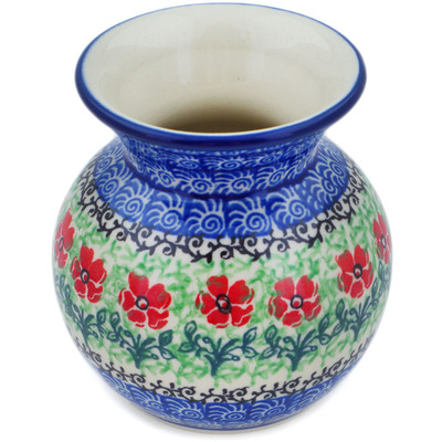 Polish Pottery Vase 4&quot; Maraschino