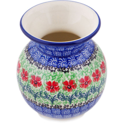 Polish Pottery Vase 4&quot; Maraschino