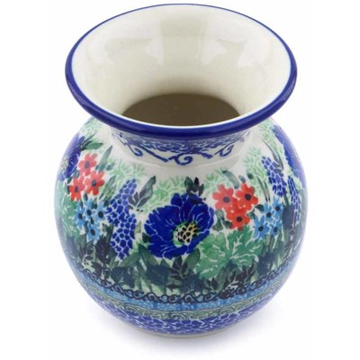 Polish Pottery Vase 4&quot; Mariposa UNIKAT