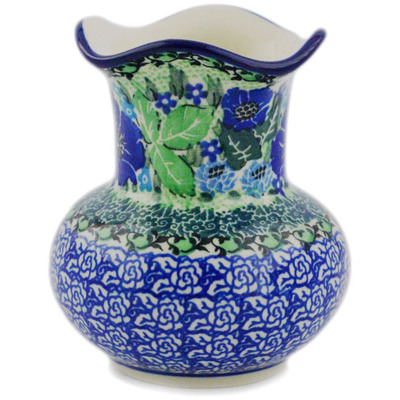 Polish Pottery Vase 4&quot; Moody Blues UNIKAT