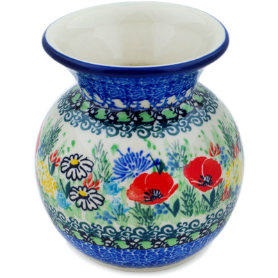 Polish Pottery Vase 4&quot; Polish Garden UNIKAT