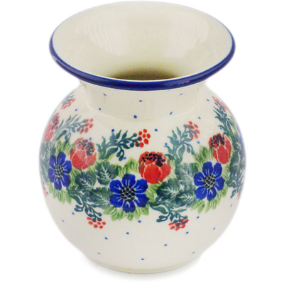 Polish Pottery Vase 4&quot; Polish Wreath