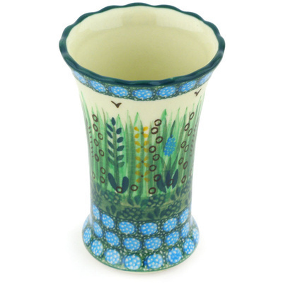 Polish Pottery Vase 4&quot; Prairie Land UNIKAT
