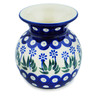 Polish Pottery Vase 4&quot; Springing Calendulas