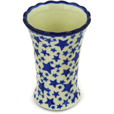 Polish Pottery Vase 4&quot; Starlight