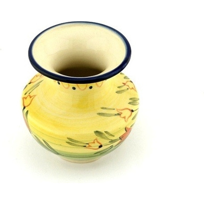 Polish Pottery Vase 4&quot; Sunny Side Up