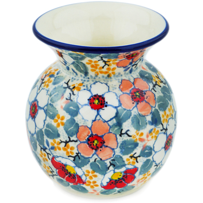 Polish Pottery Vase 4&quot; Sweet Floral Bliss UNIKAT