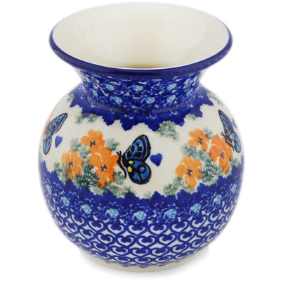Polish Pottery Vase 4" UNIKAT