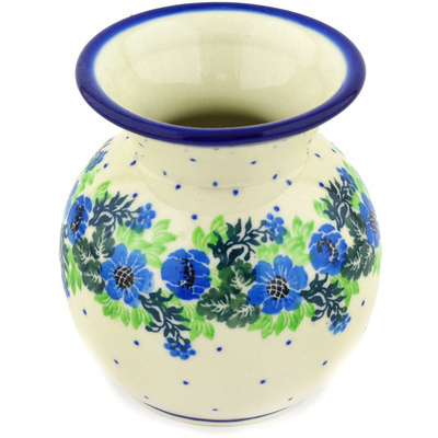 Polish Pottery Vase 4&quot; Wildflower Wreath