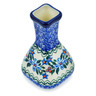 Polish Pottery Vase 5&quot; Azure Blooms