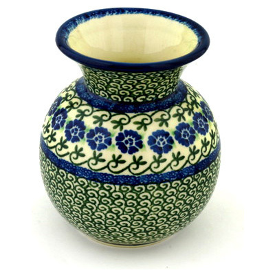 Polish Pottery Vase 5&quot; Bayou Song