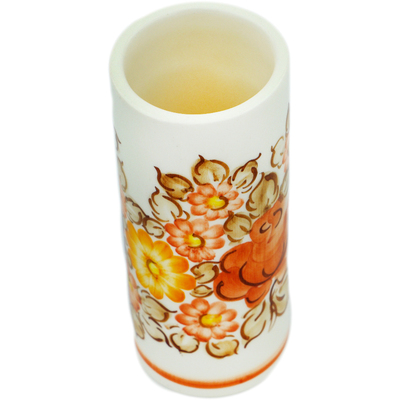 Faience Vase 5&quot; Brown Sunshine
