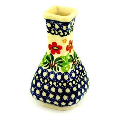 Polish Pottery Vase 5&quot; Buenos Dias