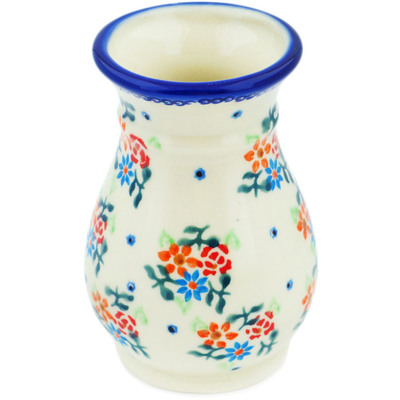 Polish Pottery Vase 5&quot; Burst Of Spring