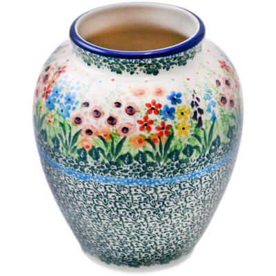 Polish Pottery Vase 5&quot; Colors Of The Wind UNIKAT