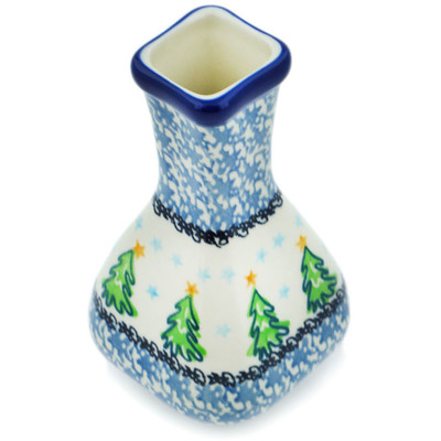 Polish Pottery Vase 5&quot; Ethereal Evergreen