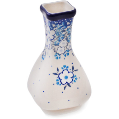 Polish Pottery Vase 5&quot; Floral Animation UNIKAT