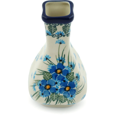 Polish Pottery Vase 5&quot; Forget Me Not UNIKAT