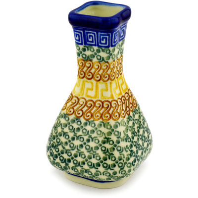 Polish Pottery Vase 5&quot; Grecian Sea