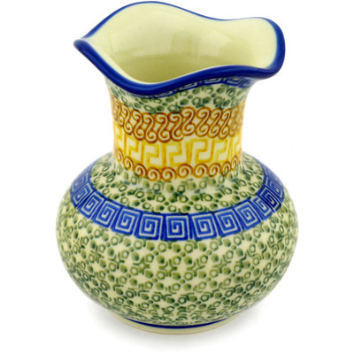Polish Pottery Vase 5&quot; Grecian Sea