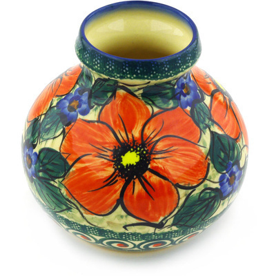 Polish Pottery Vase 5&quot; Havana UNIKAT