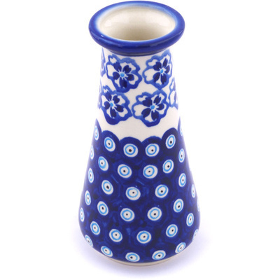 Polish Pottery Vase 5&quot; Hawaiian Pansy